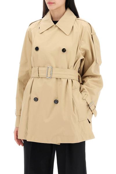 Burberry double-breasted midi trench coat 8089783 FLAX
