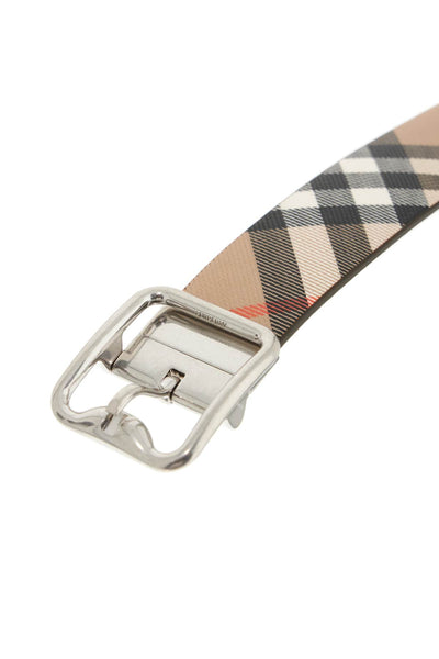 reversible b buckle check belt 8092046 SAND/MILITARY/SILVER