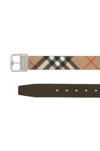 reversible b buckle check belt 8092046 SAND/MILITARY/SILVER