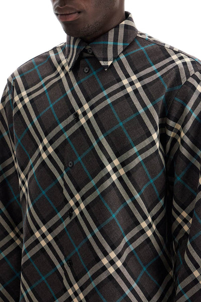 wool blend shirt with check pattern 8093327 SNUG IP CHECK