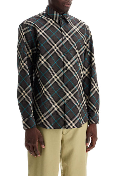 wool blend shirt with check pattern 8093327 SNUG IP CHECK