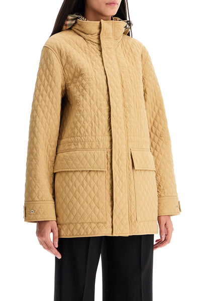 quilted jacket with removable hood 8093877 FLAX