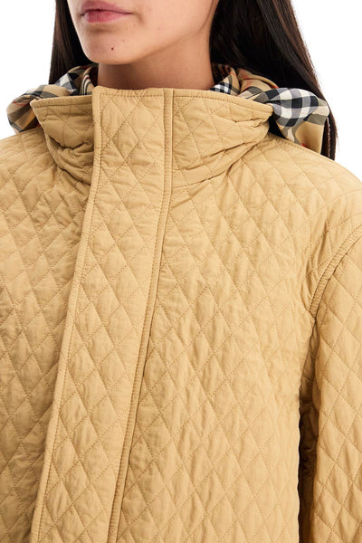 quilted jacket with removable hood 8093877 FLAX