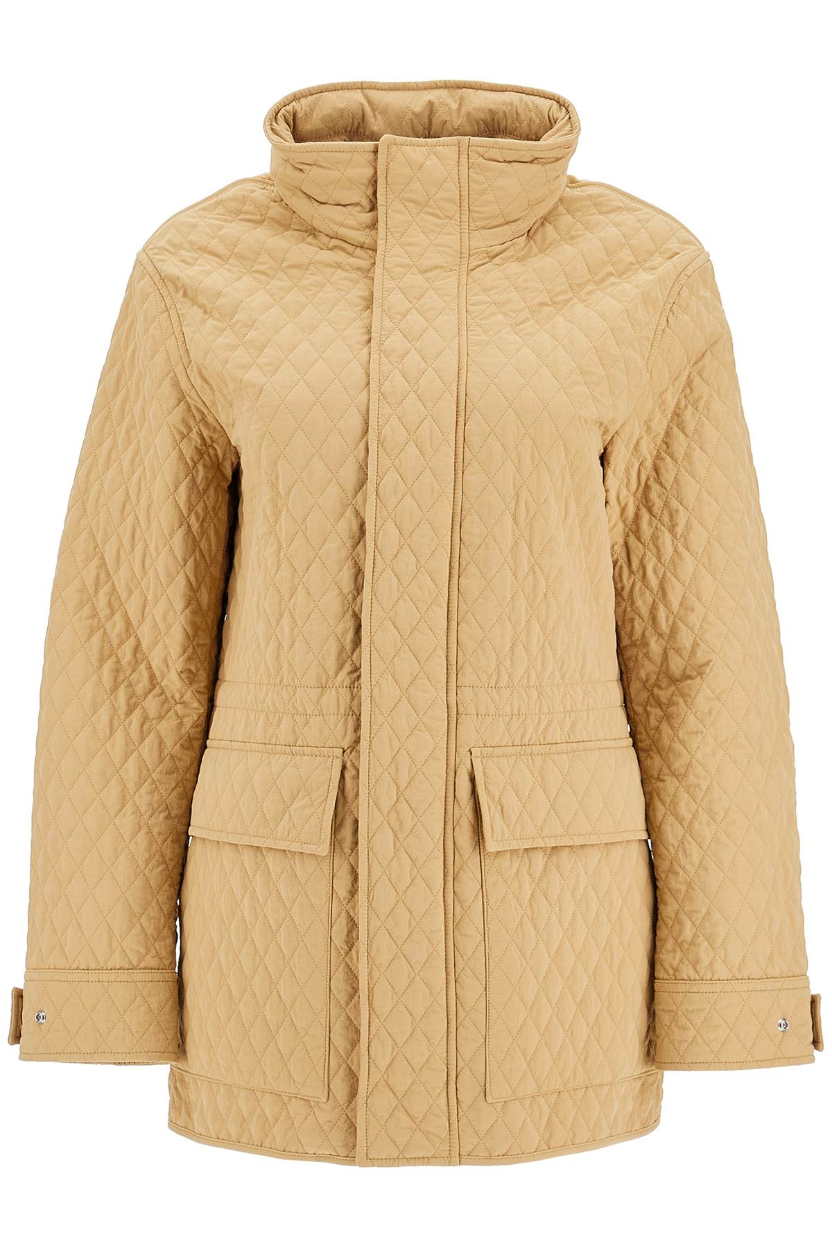 quilted jacket with removable hood 8093877 FLAX