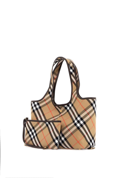 ered

small checkered tote bag 8094685 SAND