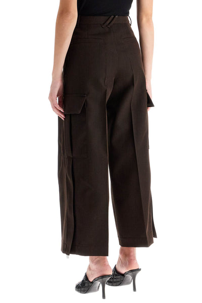 wool cargo pants for men 8094945 BROWN/BLACK