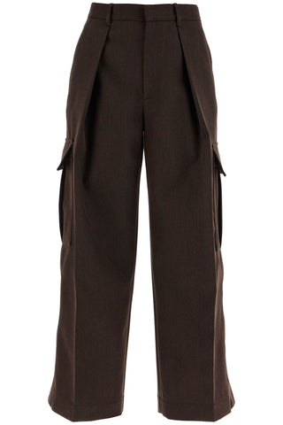 wool cargo pants for men 8094945 BROWN/BLACK