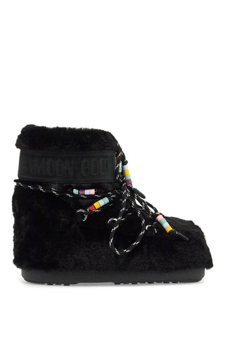 icon low eco-fur snow boots with 80D1409470 BLACK