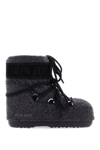 MOON BOOT icon low felt snow boots an 80D1409590 BLACK MELANGE