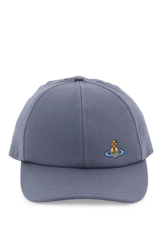 uni colour baseball cap with orb embroidery 81020019W00DD DENIM BLUE