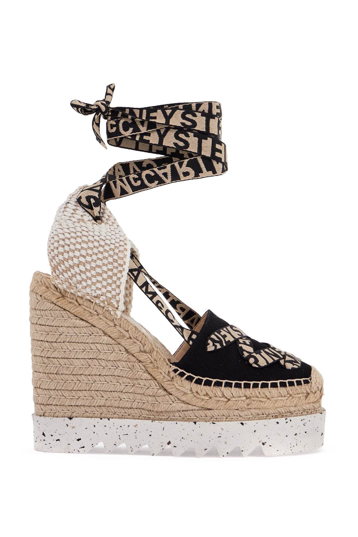 'gaia' wedge espadrilles 810209 N0222 DEEP BLACK