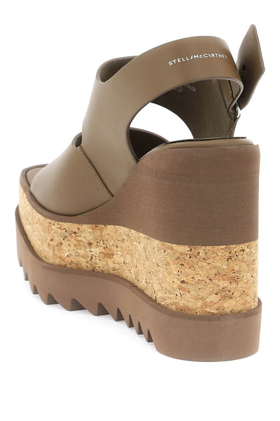 Stella mccartney elyse platform sandals with wedge 810392 AP0AL0 HAZELNUT