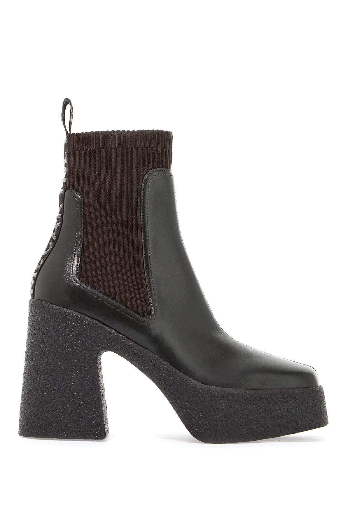 skyla sock ankle boots with heel 810440 E00195 EBONY