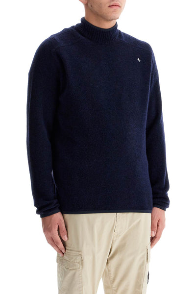 STONE ISLAND brushed wool blend pullover sweater 8115570G | Italystation.com - Shop Now at italystation.com