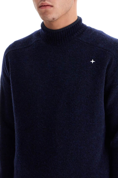 STONE ISLAND brushed wool blend pullover sweater 8115570G | Italystation.com - Shop Now at italystation.com