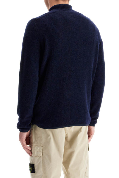 STONE ISLAND brushed wool blend pullover sweater 8115570G | Italystation.com - Shop Now at italystation.com