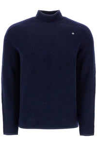 STONE ISLAND brushed wool blend pullover sweater 8115570G | Italystation.com - Shop Now at italystation.com