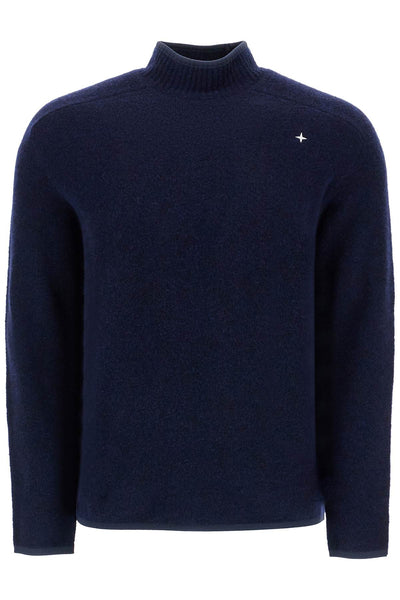STONE ISLAND brushed wool blend pullover sweater 8115570G | Italystation.com - Shop Now at italystation.com