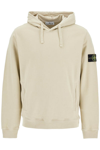 organic cotton hoodie with hood 811560820 STUCCO