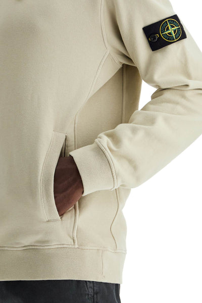 organic cotton hoodie with hood 811560820 STUCCO