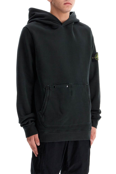 organic cotton hoodie with hood 811561041 NERO