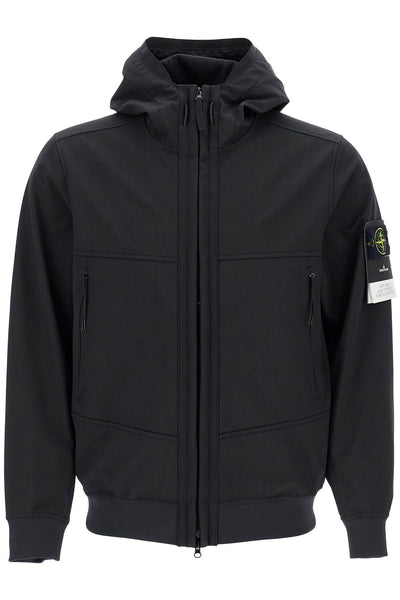 soft shell-r hooded jacket 8115Q0322 NERO