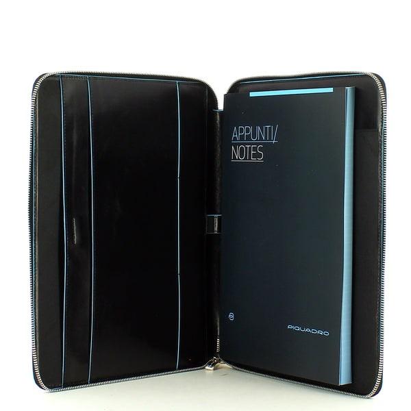 Piquadro - Slim Notepad Holder A4 Blue Square - PB1164B2 - NERO