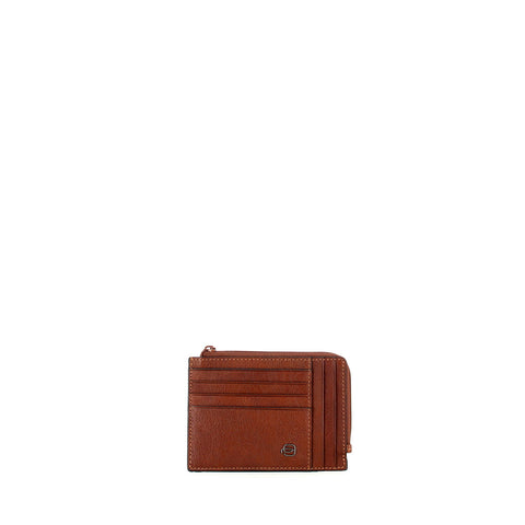Piquadro - coin pouch/document holder - pu1243b3r - cuoio | Italystation.com - Shop Now at italystation.com