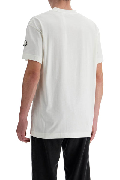 white cotton t-shirt with racing logo 8C000 03 89AKK WHITE