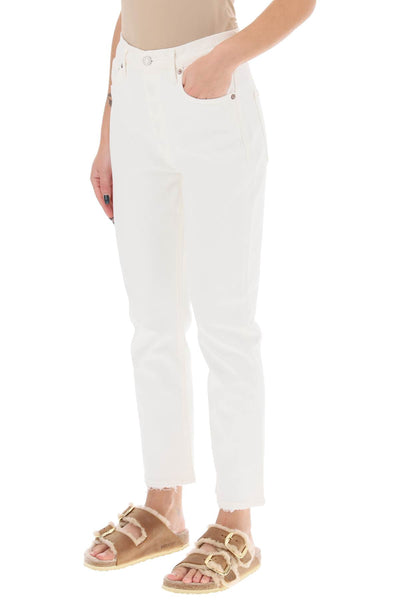 riley high-waisted cropped jeans A056D 1085 SOUR CREAM