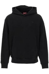 DIESEL logo embroidered hoodie A11304 0GYCJ DEEP/BLACK | Italystation.com - Shop Now at italystation.com