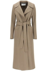 long pressed wool coat A1191MLK TAUPE