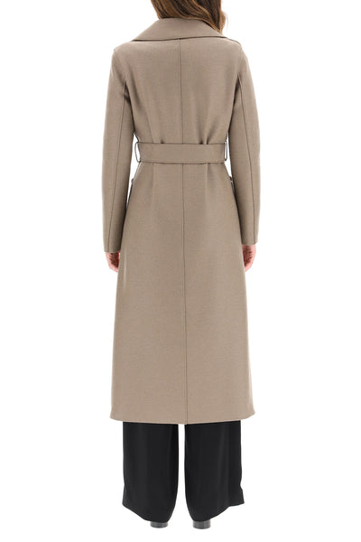 long pressed wool coat A1191MLK TAUPE
