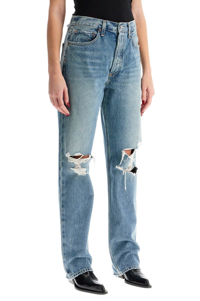 AGOLDE relaxed straight fit kelly used effect jeans A199 1141 B | Italystation.com - Shop Now at italystation.com