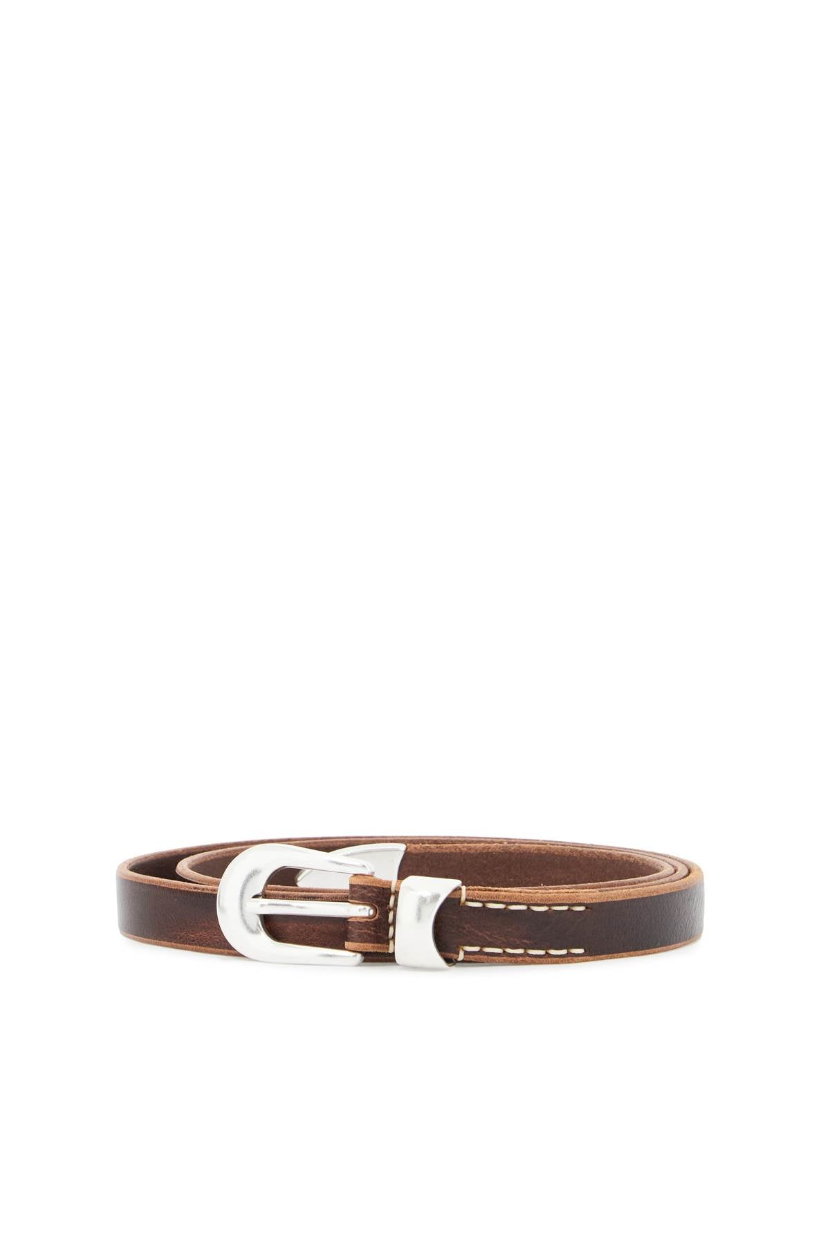 leather belt A2208BBR BROWN LEATHER