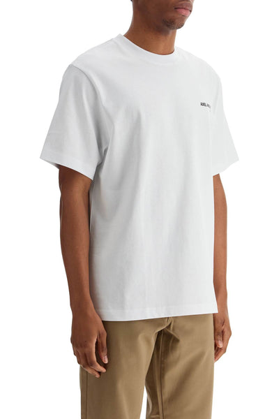 white organic cotton crew neck t-shirt with discreet logo A2215001 WHITE