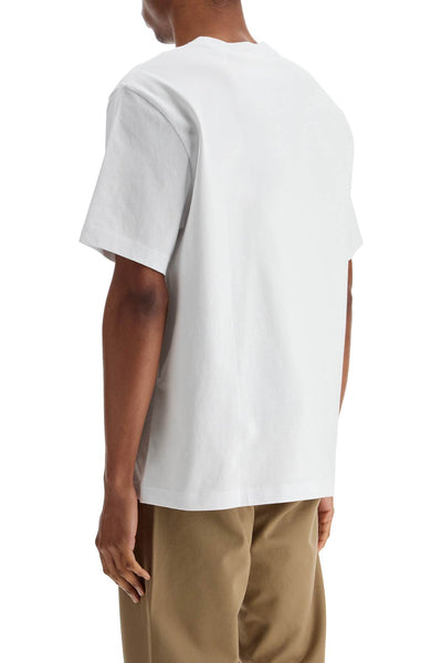 white organic cotton crew neck t-shirt with discreet logo A2215001 WHITE