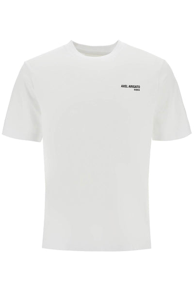 white organic cotton crew neck t-shirt with discreet logo A2215001 WHITE