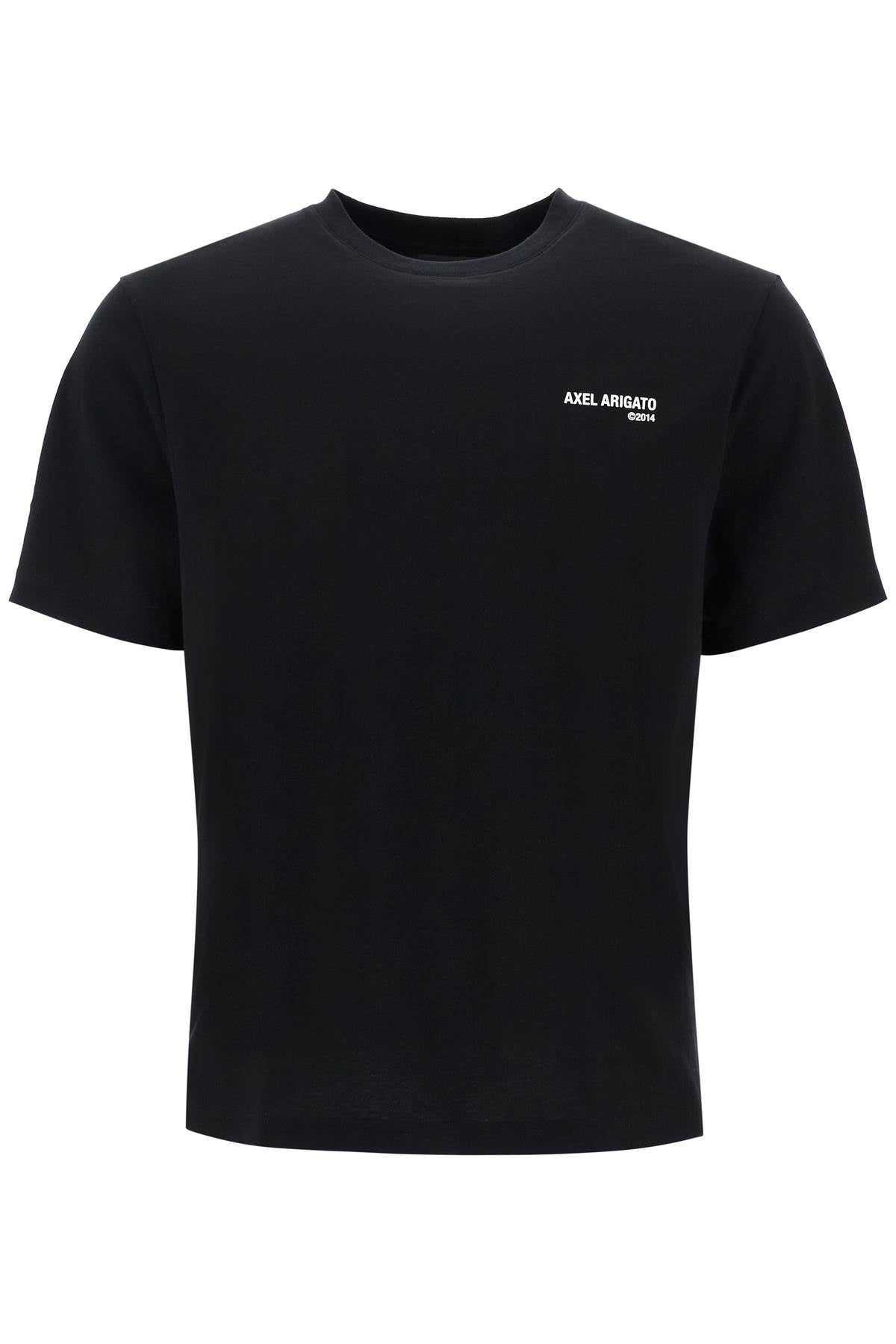 black organic cotton t-shirt with discreet logo A2215003 BLACK