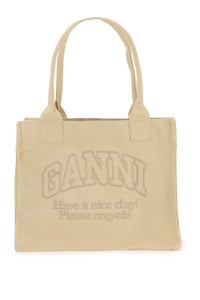 tote bag with embroidery A5575 BUTTERCREAM