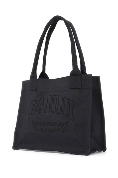 recycled cotton tote bag in A5577 PHANTOM