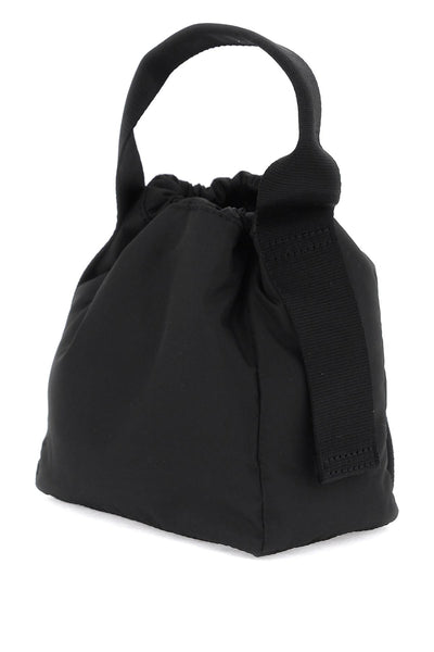 recycled nylon handbag with 9 A5740 BLACK