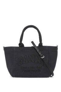 embroidered logo tote bag with A5972 BLACK