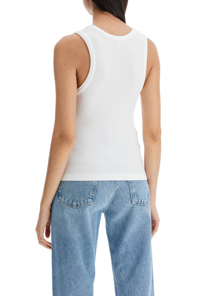 poppy ribbed tank top A7056 1260 WHITE