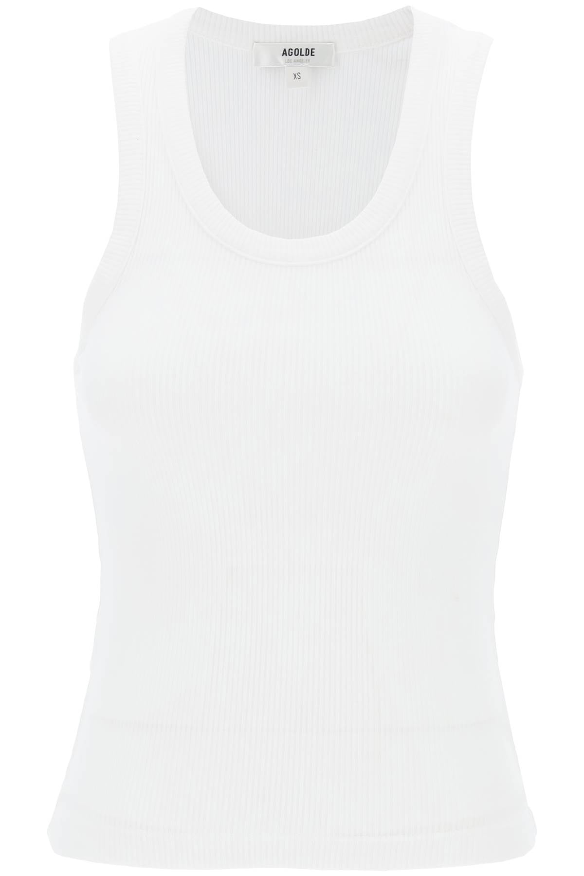 poppy ribbed tank top A7056 1260 WHITE