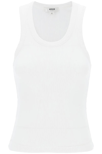 poppy ribbed tank top A7056 1260 WHITE