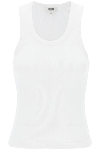 poppy ribbed tank top A7056 1260 WHITE