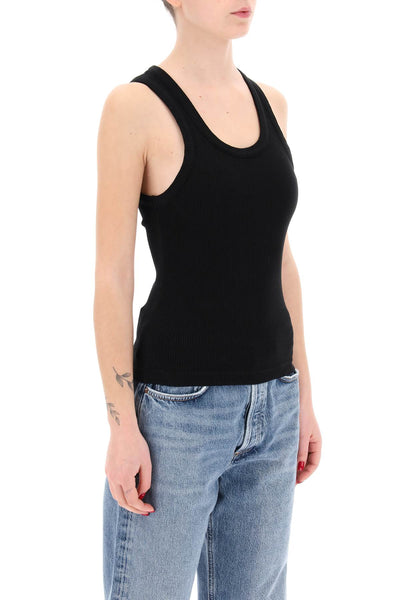 poppy ribbed tank top A7056 1260 BLACK