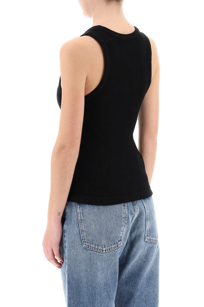 poppy ribbed tank top A7056 1260 BLACK