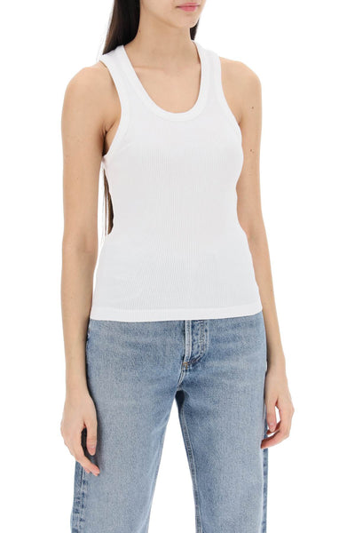 poppy ribbed tank top A7056 1260 WHITE